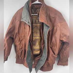 Vintage Adventure Bound Originals Jacket Men's Brown Leather Size large